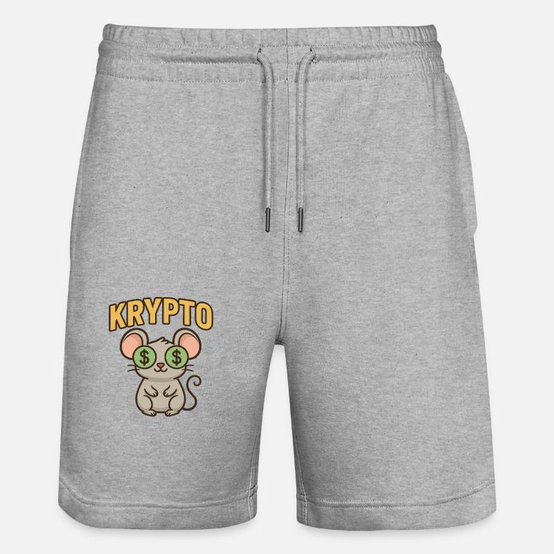 Crypto Mouse 2.0 - Short de jogging bio TRAINER Stanley/Stella unisexe - gris chiné