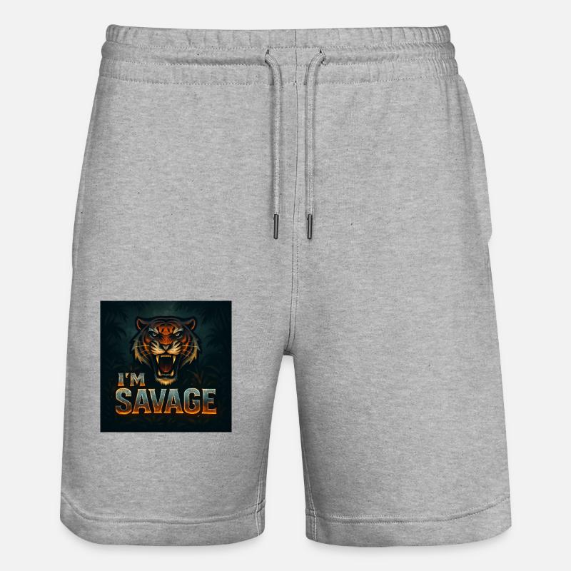 2EA750CE BEB5 4370 B93A 76571834F499 - Short de jogging bio TRAINER Stanley/Stella unisexe - gris chiné