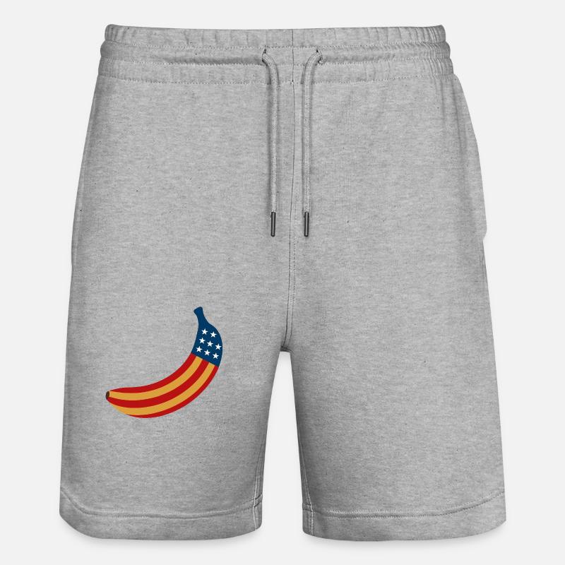 Bananemérique II - Short de jogging bio TRAINER Stanley/Stella unisexe - gris chiné