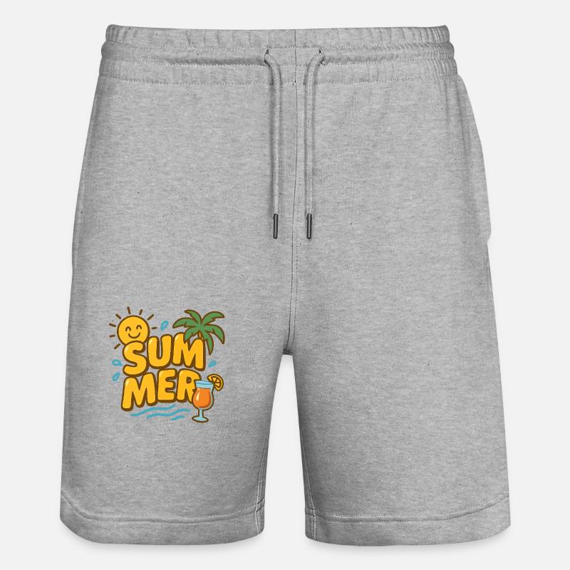 Vibrations du soleil d’été - Short de jogging bio TRAINER Stanley/Stella unisexe - gris chiné