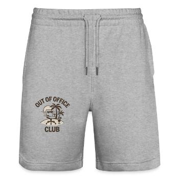 Out of Office Club - Stanley/Stella Unisex Bio Joggingshorts Trainer  - Grau meliert - Vorne - Nik (191cm) & Marisol (170cm)