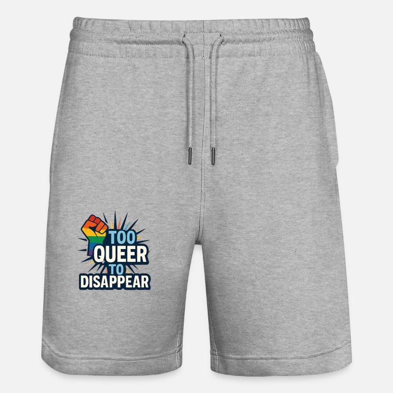 Trop queer pour disparaître. - Short de jogging bio TRAINER Stanley/Stella unisexe - gris chiné