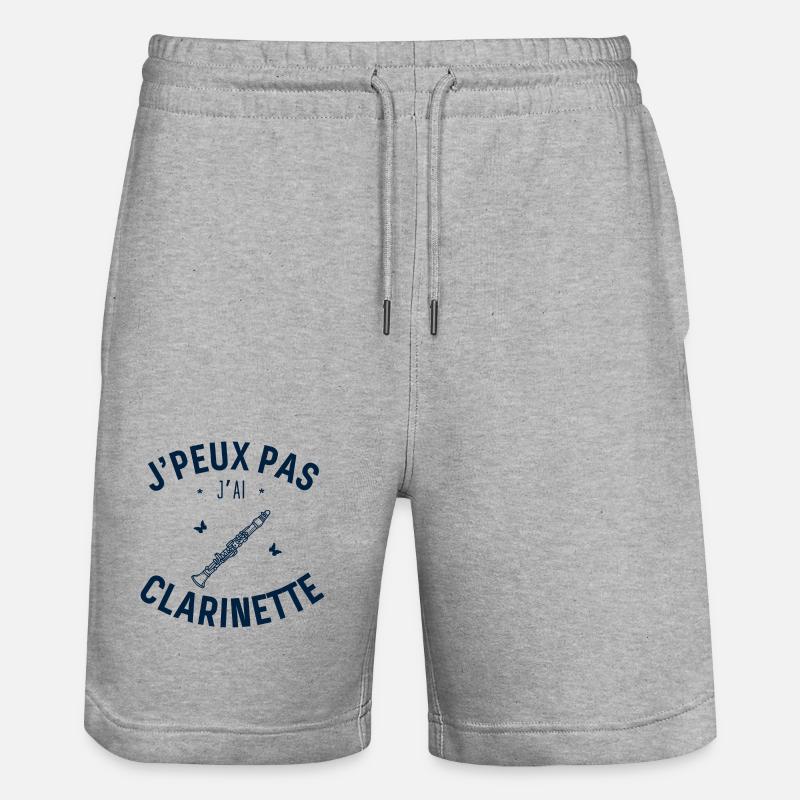 J'Peux pas j'ai Clarinette - Short de jogging bio TRAINER Stanley/Stella unisexe - gris chiné