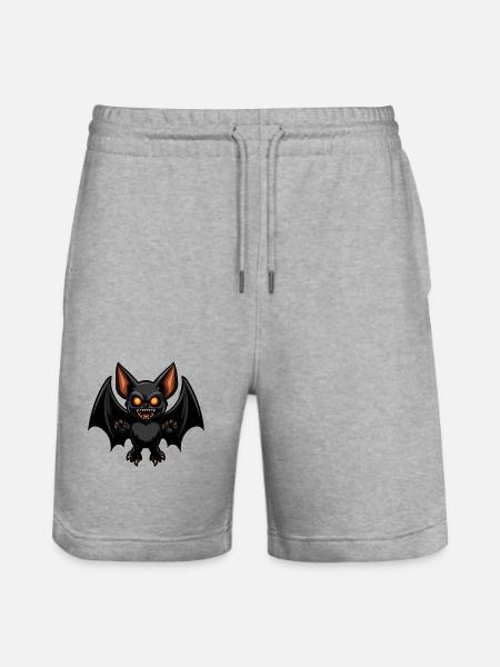 Bat Halloween Bloodsucker - Stanley/Stella Trainer Unisex Organic Jogging Shorts - heather grey
