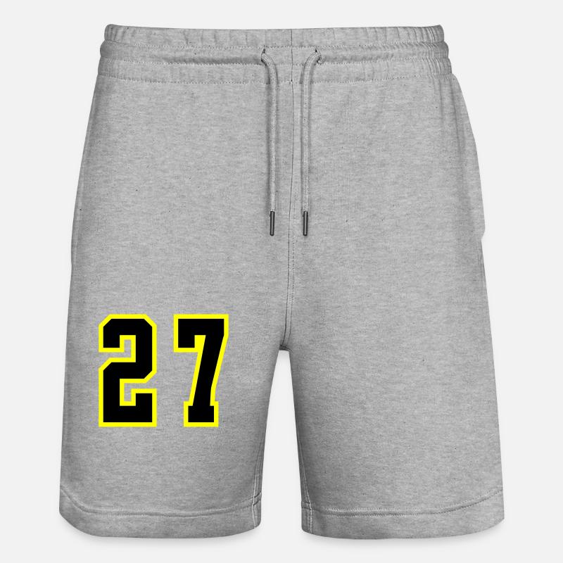 Maillot à 27 numéros - Short de jogging bio TRAINER Stanley/Stella unisexe - gris chiné