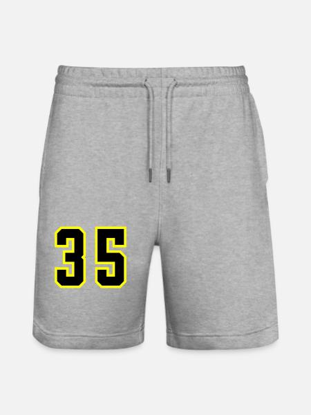 35 Number Leotard - Stanley/Stella Trainer Unisex Organic Jogging Shorts - heather grey