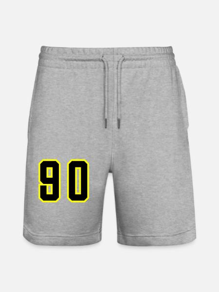 90 Number Leotard - Stanley/Stella Trainer Unisex Organic Jogging Shorts - heather grey