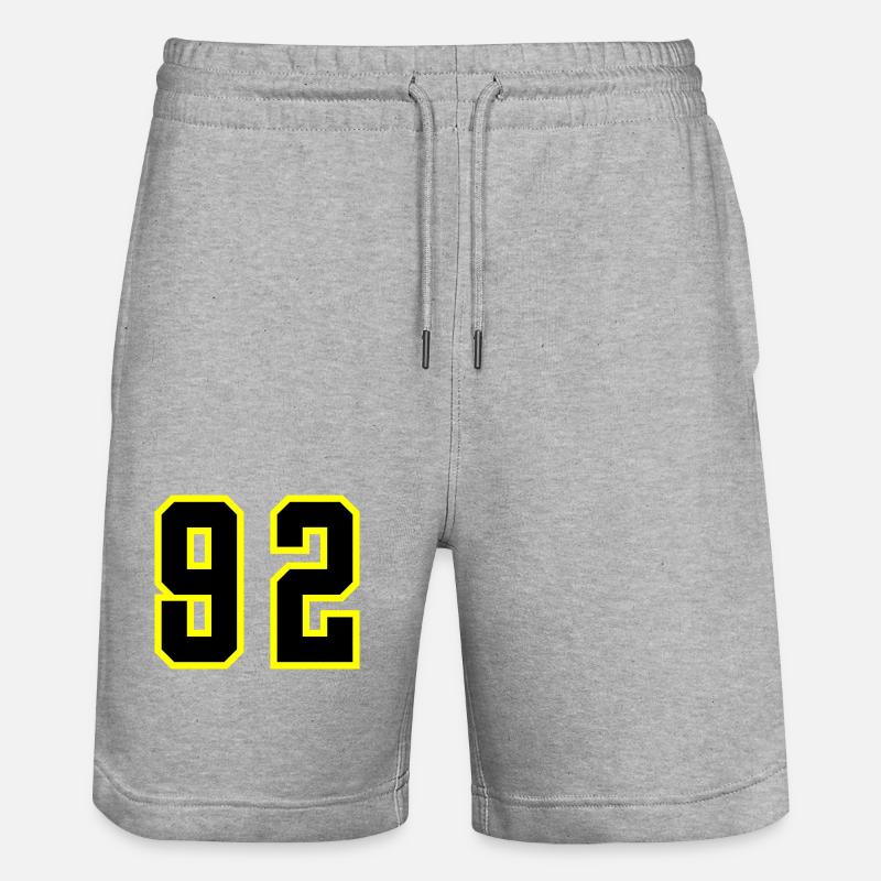 Maillot à numéros 92 - Short de jogging bio TRAINER Stanley/Stella unisexe - gris chiné