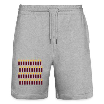 40.Geburtstag - Stanley/Stella Unisex Bio Joggingshorts Trainer  - Grau meliert - Vorne - Nik (191cm) & Marisol (170cm)