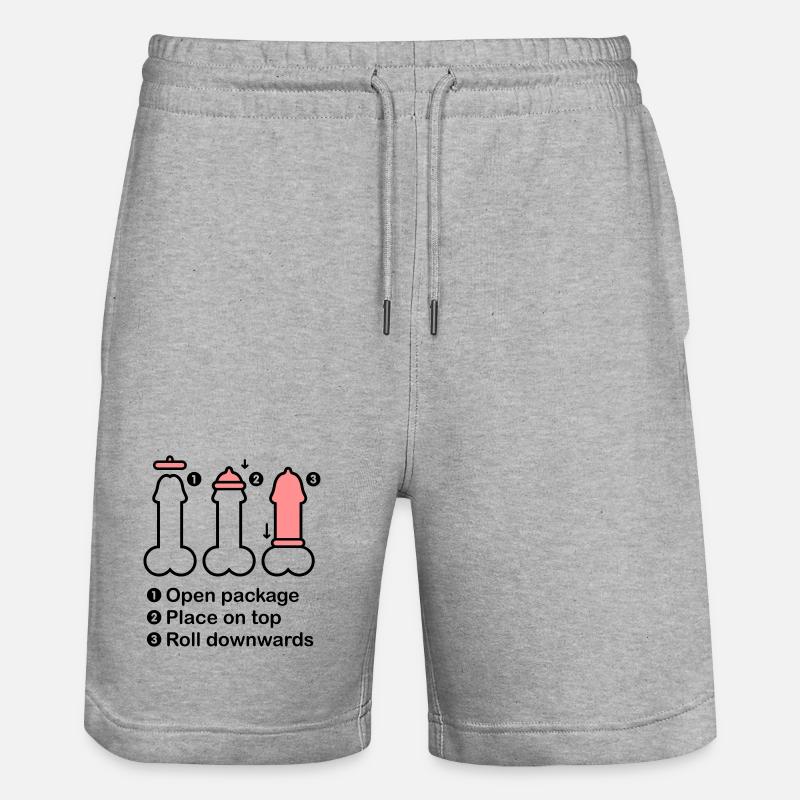 manuel de Condom - Short de jogging bio TRAINER Stanley/Stella unisexe - gris chiné