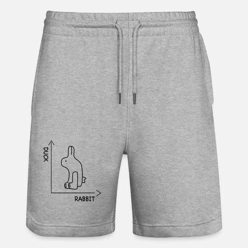 illusion d'optique - Short de jogging bio TRAINER Stanley/Stella unisexe - gris chiné