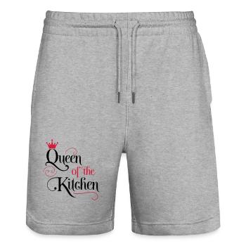 cuisine - Short de jogging bio TRAINER Stanley/Stella unisexe - gris chiné - Devant - Nik (191cm) & Marisol (170cm)