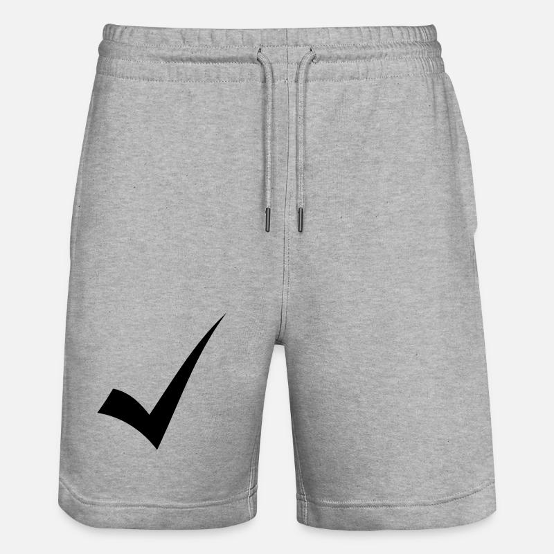 2541614 15456584 crochet - Short de jogging bio TRAINER Stanley/Stella unisexe - gris chiné