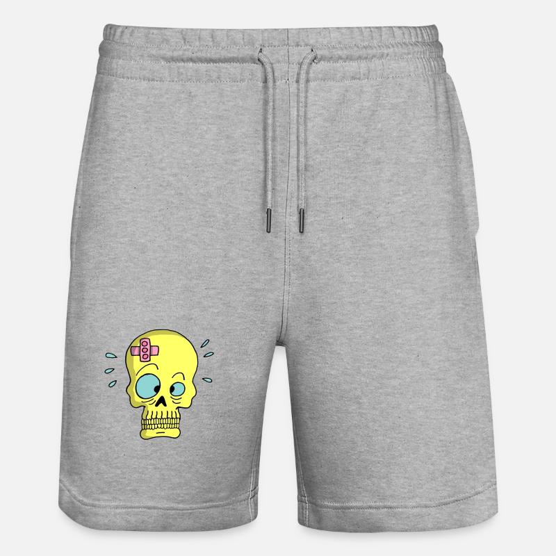 Tête de mort et sparadrap - Short de jogging bio TRAINER Stanley/Stella unisexe - gris chiné