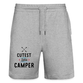 campeur - Short de jogging bio TRAINER Stanley/Stella unisexe - gris chiné - Devant - Nik (191cm) & Marisol (170cm)