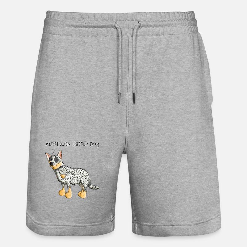 divertente Australian Cattle Dog - Cani - Pantaloncini da jogger ecologici unisex Trainer di Stanley/Stella - grigio melange
