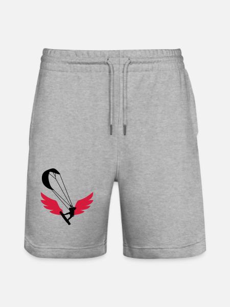 Kiteboarding Kitesurfing Kitesurf Kitesurfer Kiter - Stanley/Stella Trainer Unisex Organic Jogging Shorts - heather grey