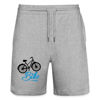 Fahrrad - Stanley/Stella Unisex Bio Joggingshorts Trainer  - Grau meliert - Vorne - Nik (191cm) & Marisol (170cm)