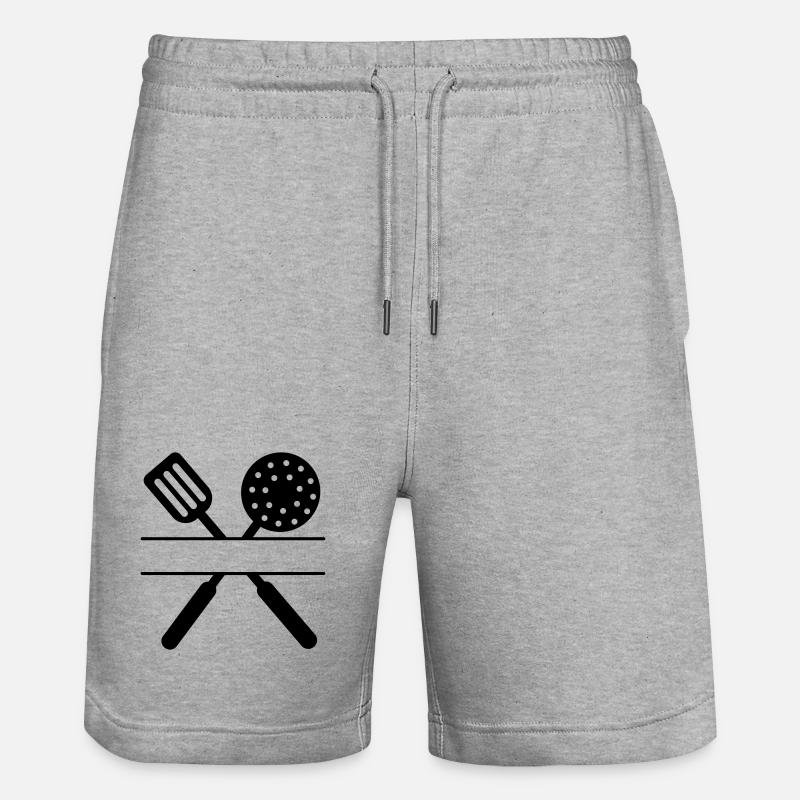 Outils de cuisson croisés - Short de jogging bio TRAINER Stanley/Stella unisexe - gris chiné