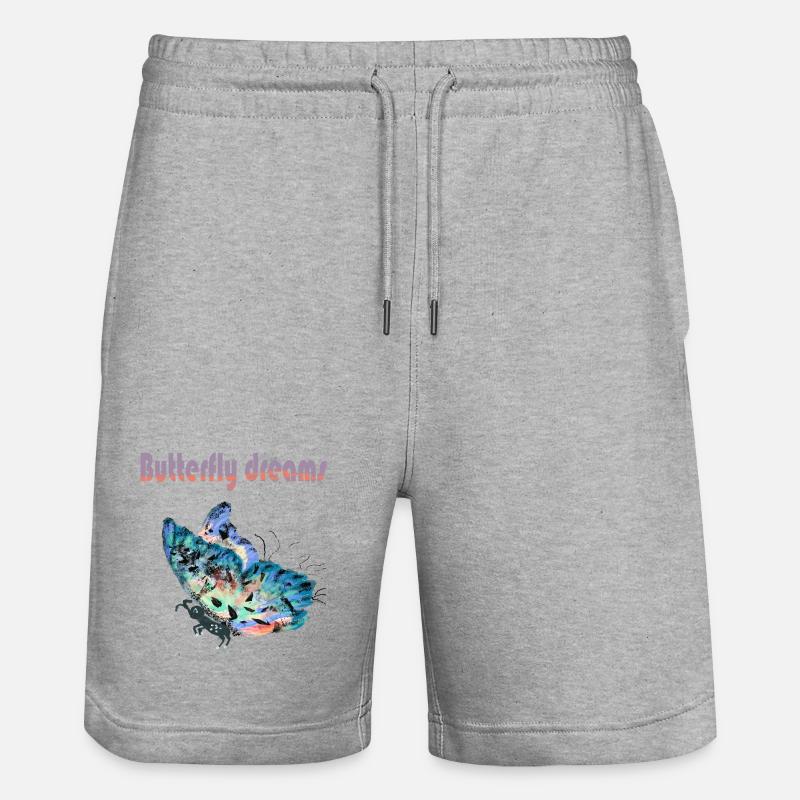SCHMETTERLINGSTRÄUME - Stanley/Stella Unisex Bio Joggingshorts Trainer  - Grau meliert