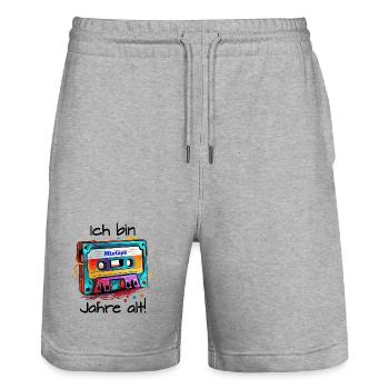 mixtape  - Stanley/Stella Unisex Bio Joggingshorts Trainer  - Grau meliert - Vorne - Nik (191cm) & Marisol (170cm)