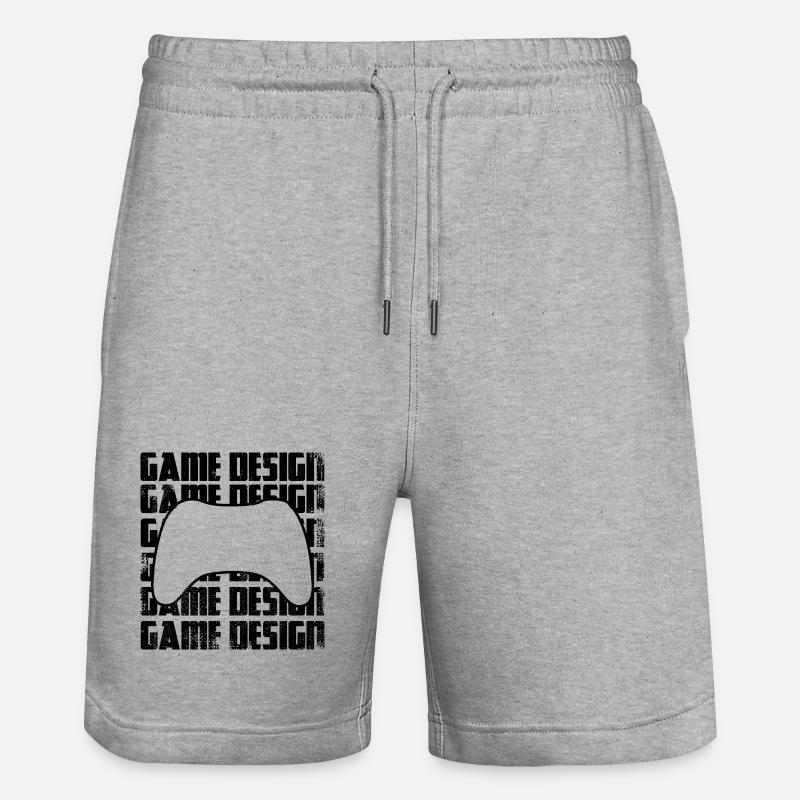 Conception de jeux - Short de jogging bio TRAINER Stanley/Stella unisexe - gris chiné
