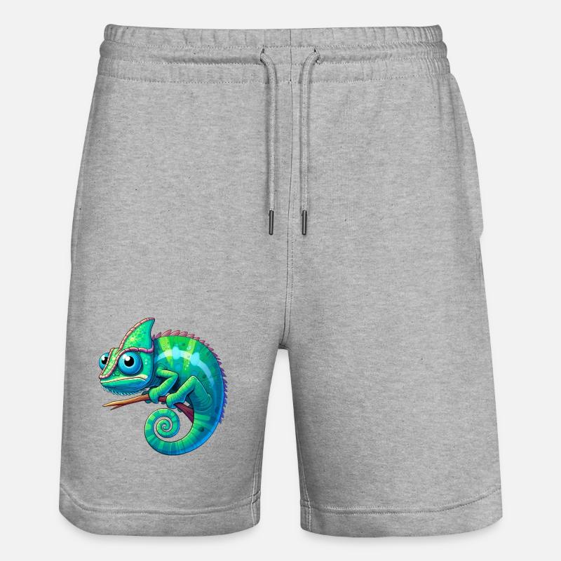 Chamäleon - Stanley/Stella Unisex Bio Joggingshorts Trainer  - Grau meliert