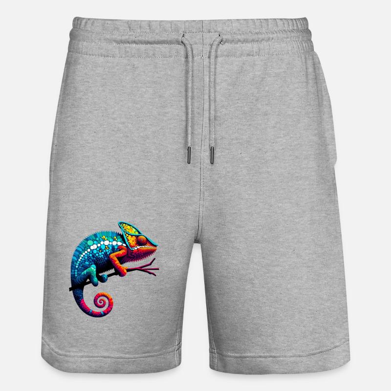 Chameleon - Stanley/Stella Trainer Unisex Organic Jogging Shorts - heather grey