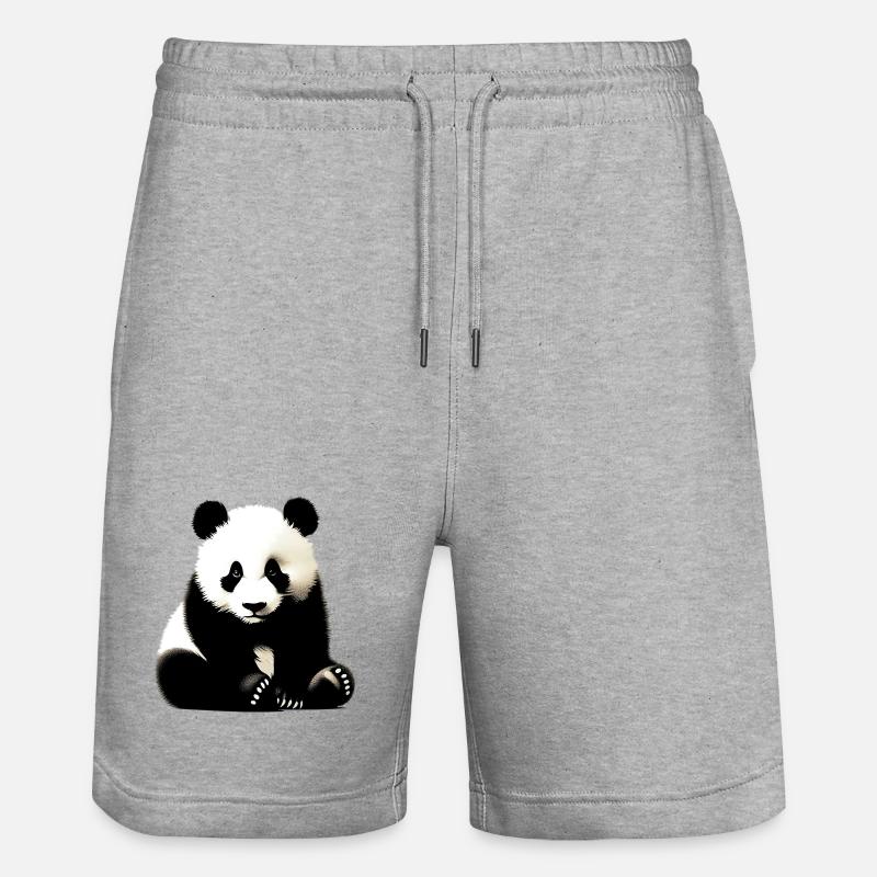 Panda - Short de jogging bio TRAINER Stanley/Stella unisexe - gris chiné