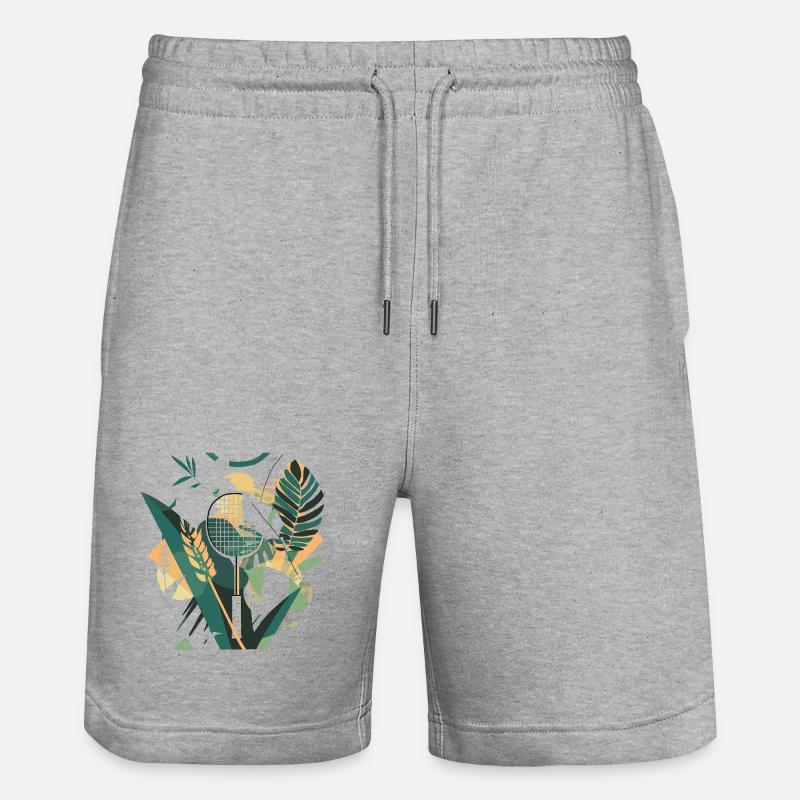 Raquette de badminton Artwork - Short de jogging bio TRAINER Stanley/Stella unisexe - gris chiné