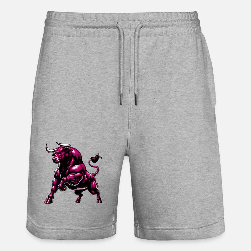 Bull - Stanley/Stella Trainer Unisex Organic Jogging Shorts - heather grey