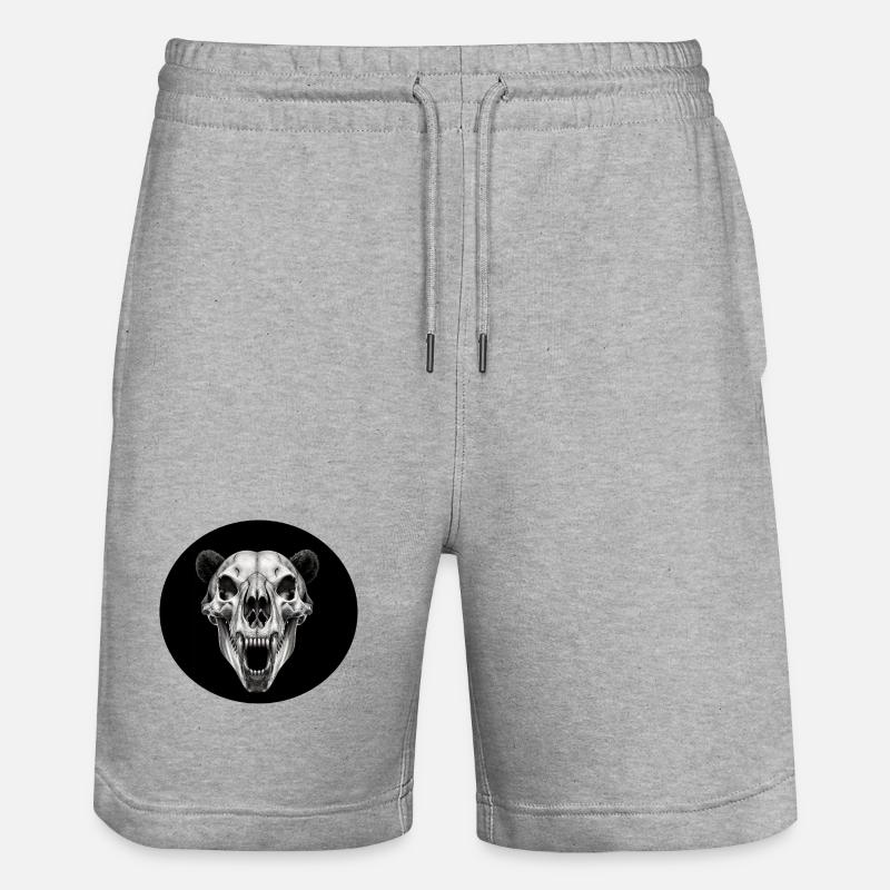 Crâne - Short de jogging bio TRAINER Stanley/Stella unisexe - gris chiné