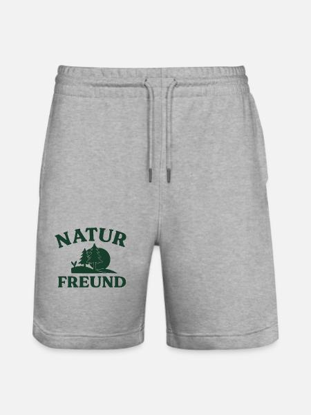 Naturfreund - Stanley/Stella Unisex Bio Joggingshorts Trainer - Grau meliert