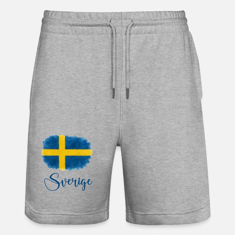 tache sur le drapeau suédois - Short de jogging bio TRAINER Stanley/Stella unisexe - gris chiné