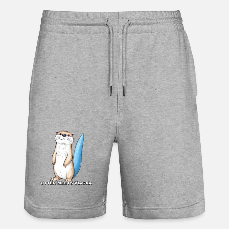 La loutre rencontre le Viagra - Short de jogging bio TRAINER Stanley/Stella unisexe - gris chiné