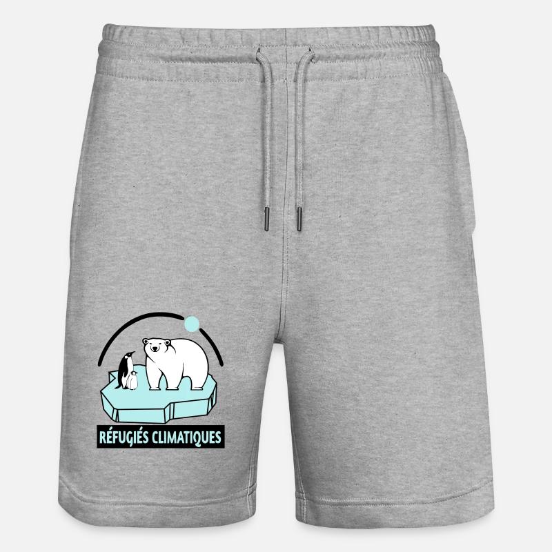 Réfugiés climatiques - Short de jogging bio TRAINER Stanley/Stella unisexe - gris chiné