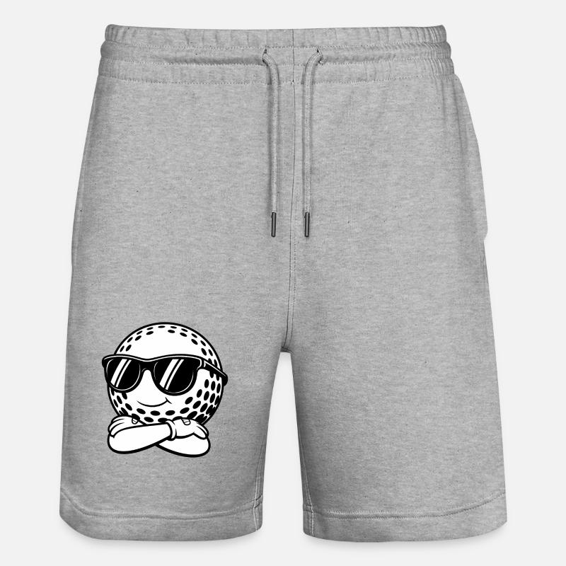 Cool Golfball - Logo de sport - Short de jogging bio TRAINER Stanley/Stella unisexe - gris chiné