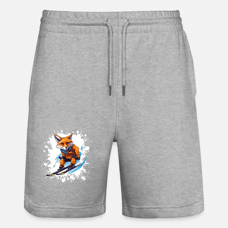 Fuchs Ski Skiing - Short de jogging bio TRAINER Stanley/Stella unisexe - gris chiné