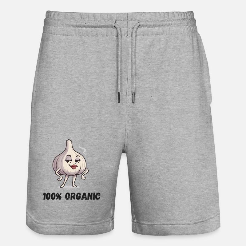 Garlic Diva Pose Ail Végétal Bio - Short de jogging bio TRAINER Stanley/Stella unisexe - gris chiné