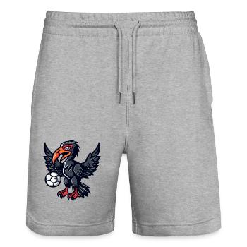 Pfeilkrähe Ballheld - Stanley/Stella Unisex Bio Joggingshorts Trainer  - Grau meliert - Vorne - Nik (191cm) & Marisol (170cm)
