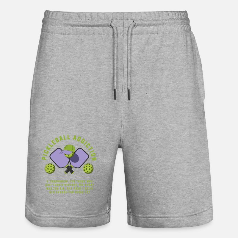 Pickleball Addiction - Short de jogging bio TRAINER Stanley/Stella unisexe - gris chiné