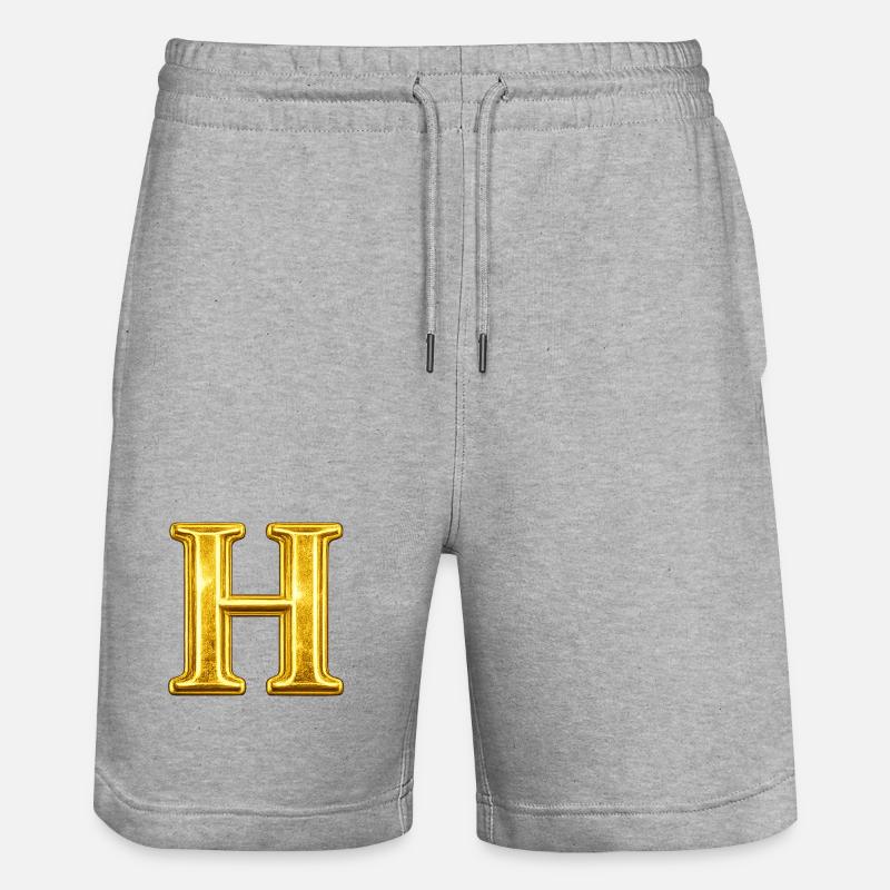 Monogramma della H d'Oro - Pantaloncini da jogger ecologici unisex Trainer di Stanley/Stella - grigio melange