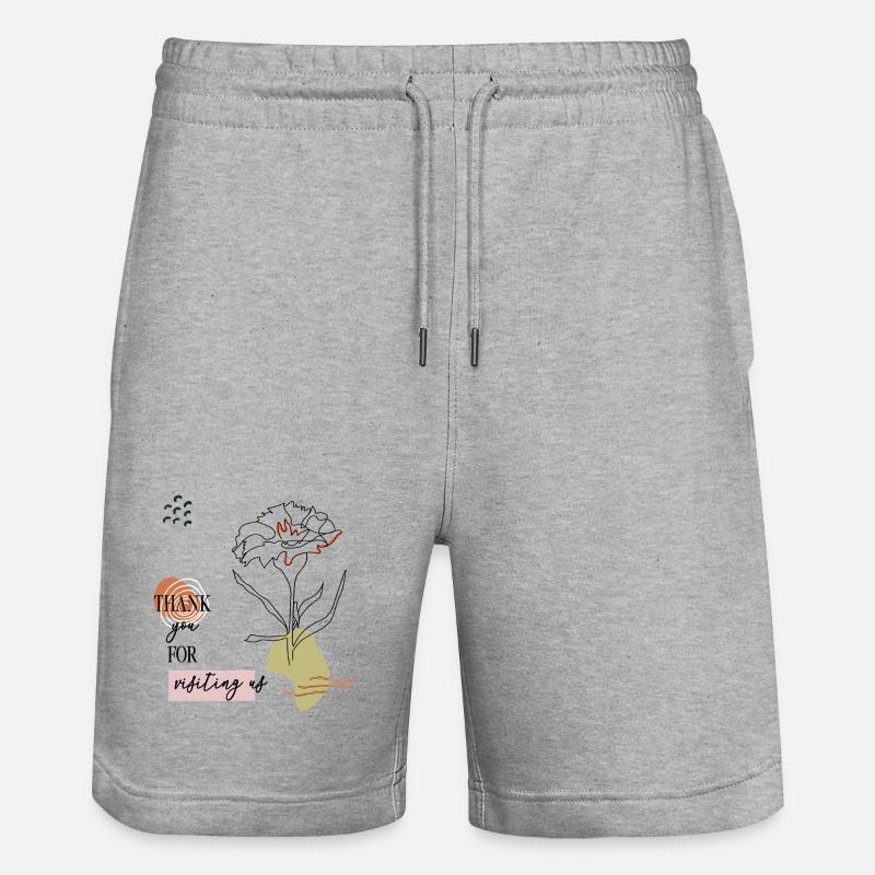 Merci à mes salutations - Short de jogging bio TRAINER Stanley/Stella unisexe - gris chiné