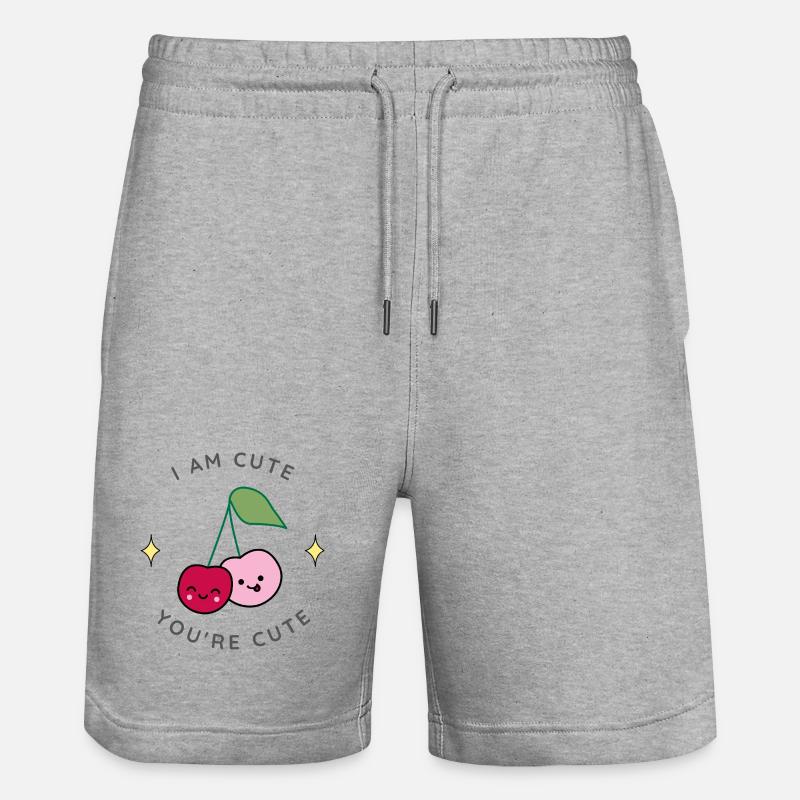 Duo Cerises Mignon - Short de jogging bio TRAINER Stanley/Stella unisexe - gris chiné