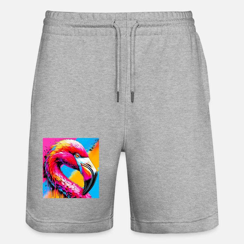 Flamant - Short de jogging bio TRAINER Stanley/Stella unisexe - gris chiné