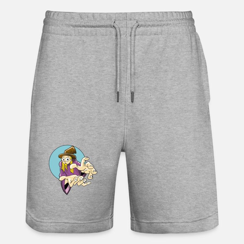 Illustration exigeante d’un sorcier - Short de jogging bio TRAINER Stanley/Stella unisexe - gris chiné