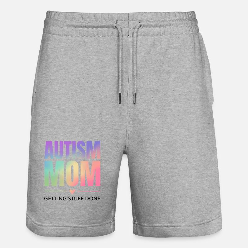 Maman autiste – Accomplir des choses - Short de jogging bio TRAINER Stanley/Stella unisexe - gris chiné