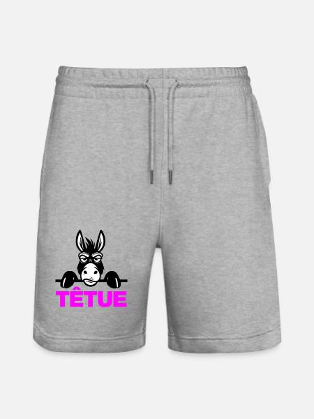 Hartnäckig - Stanley/Stella Unisex Bio Joggingshorts Trainer  - Grau meliert