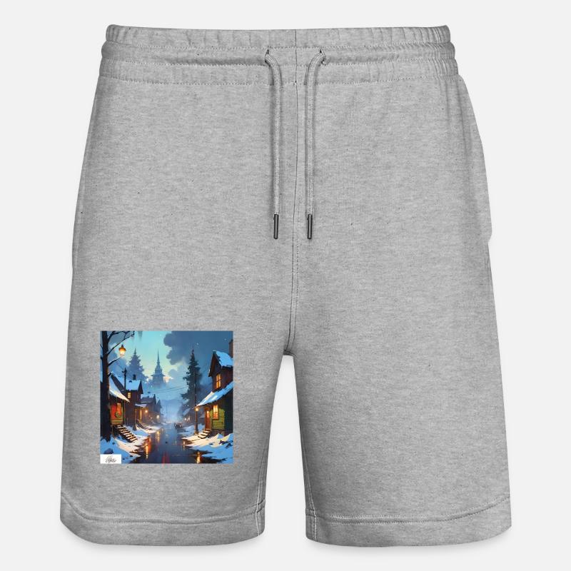 Soirée d’hiver paisible - Short de jogging bio TRAINER Stanley/Stella unisexe - gris chiné