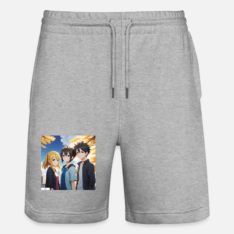 Amis animés d’automne - Short de jogging bio TRAINER Stanley/Stella unisexe - gris chiné